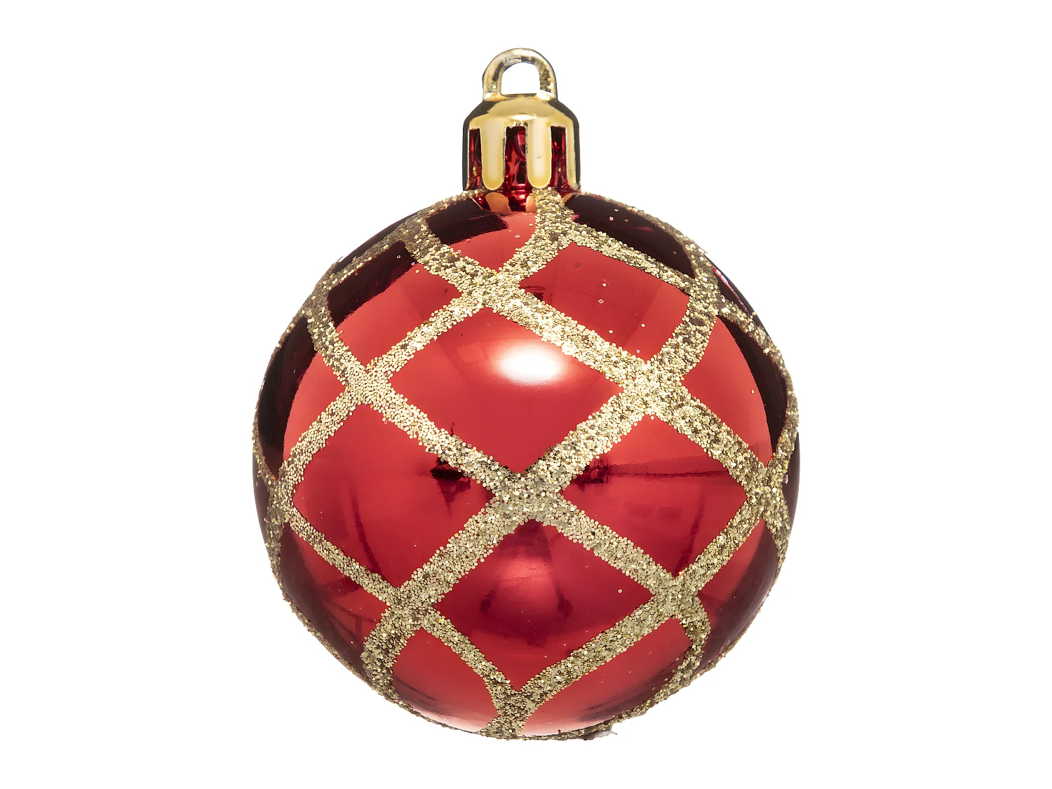 Déco de sapin Lot de 12 Boules de Noël D 4 cm - Vert Rouge et Or