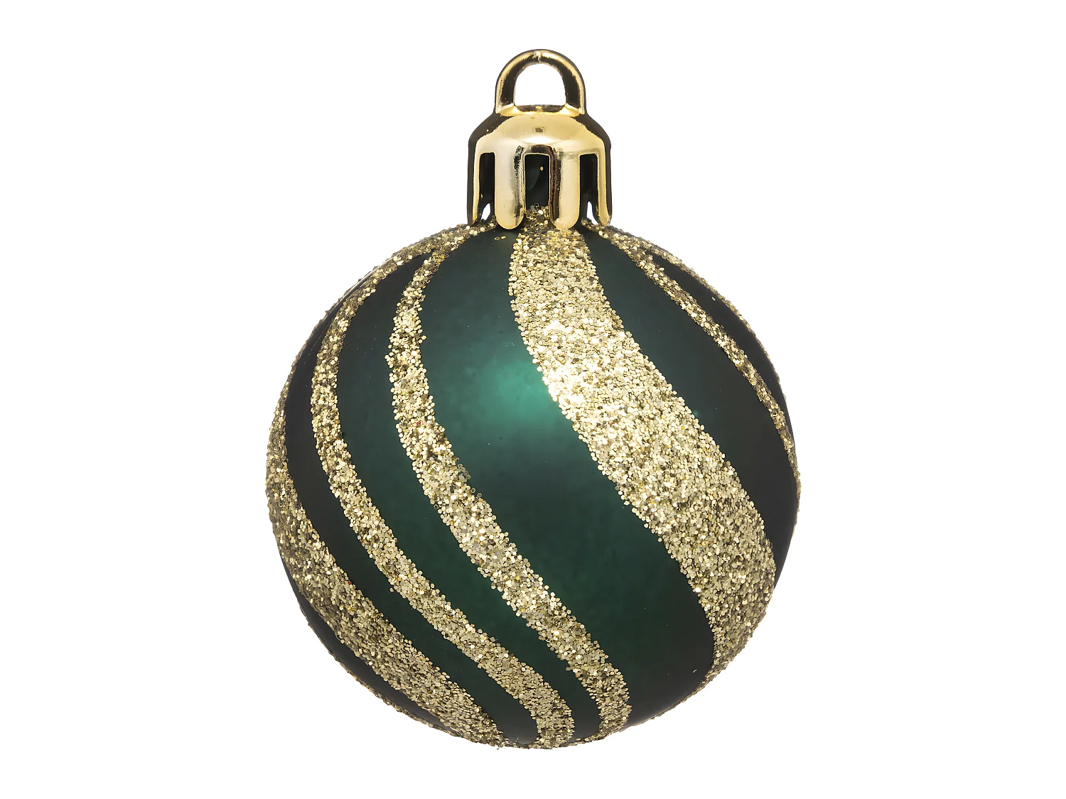 Déco de sapin Lot de 12 Boules de Noël D 4 cm - Vert Rouge et Or