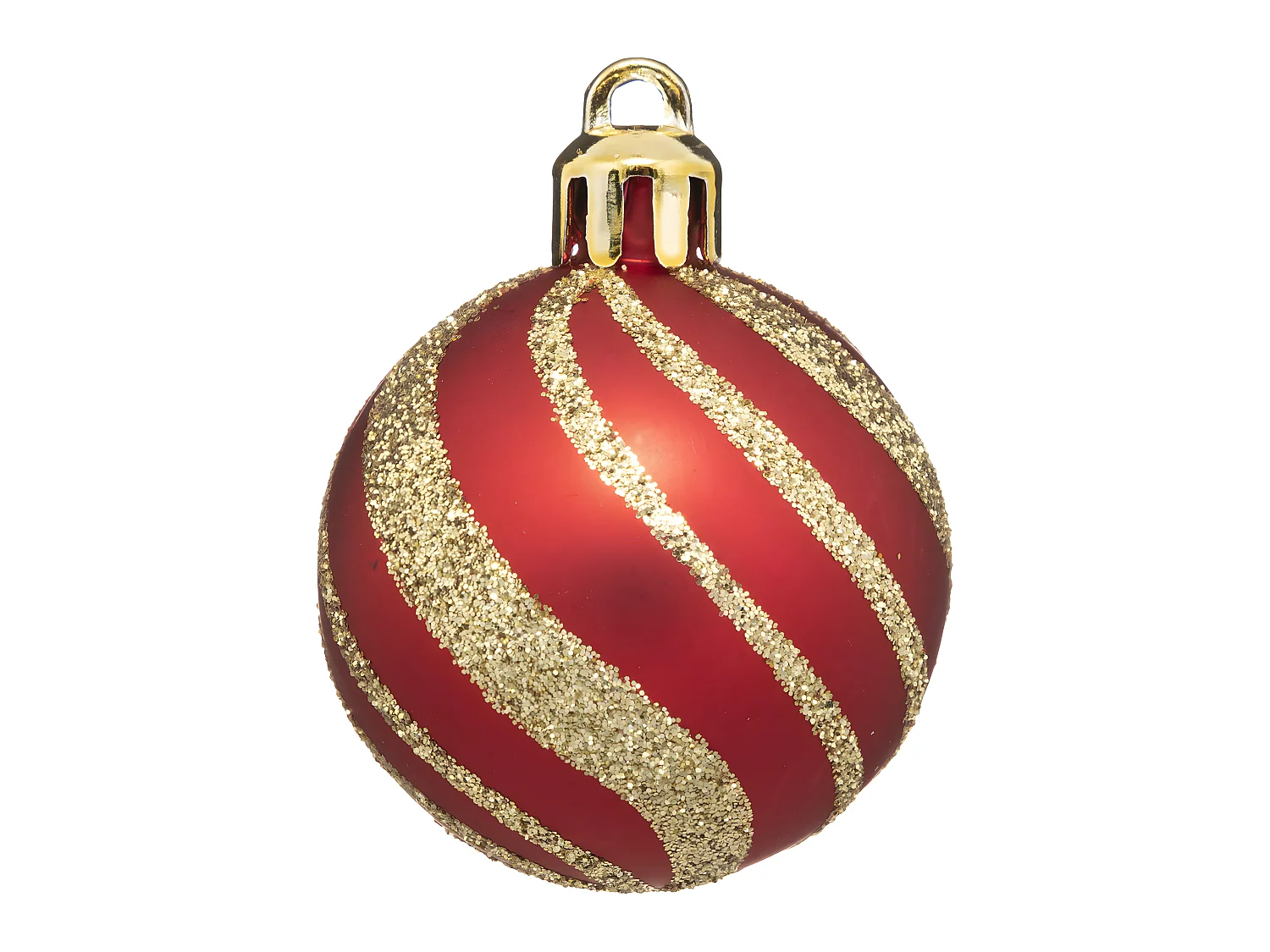 Déco de sapin Lot de 12 Boules de Noël D 4 cm - Vert Rouge et Or