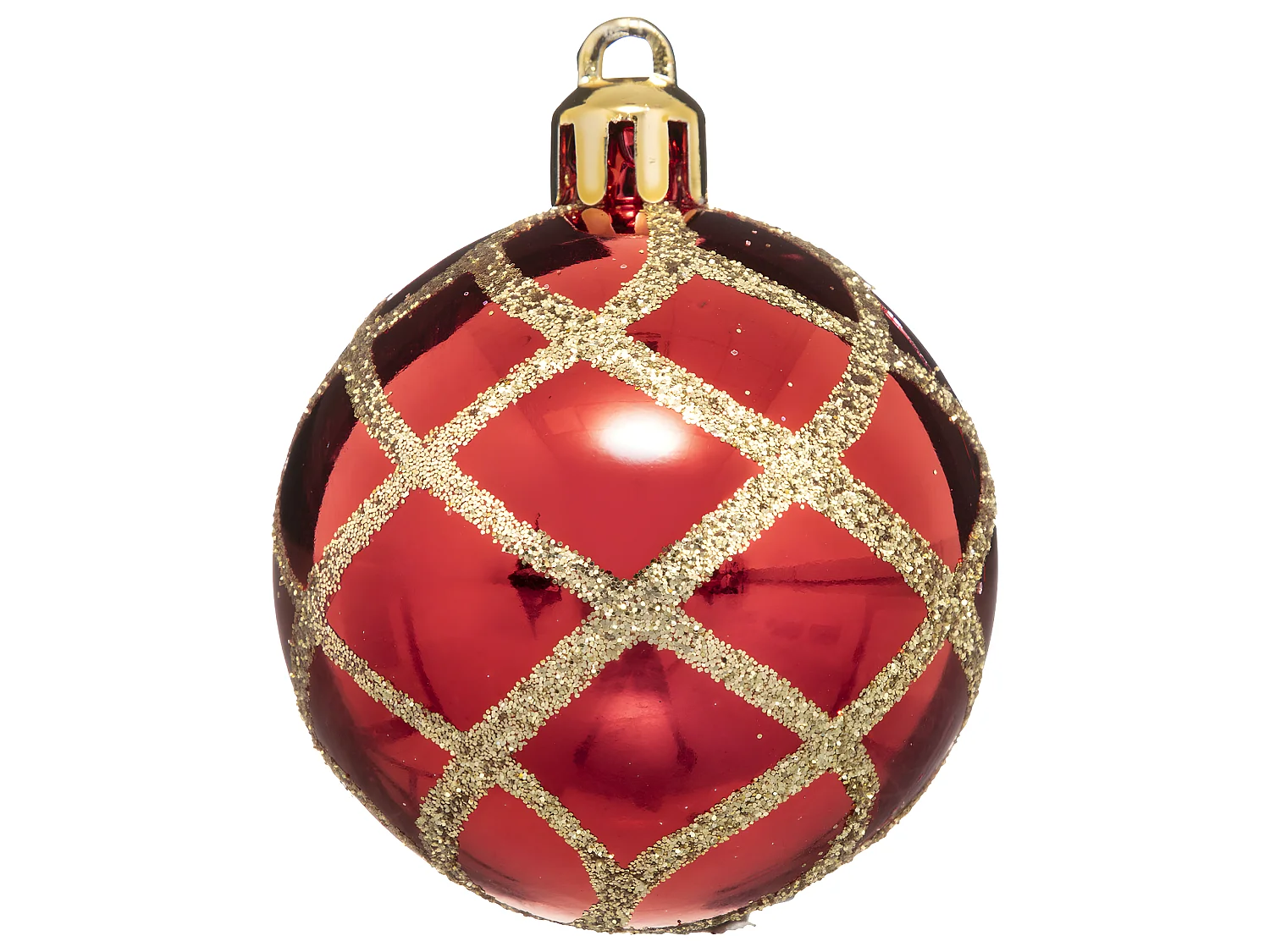 Déco de sapin Lot de 12 Boules de Noël D 4 cm - Vert Rouge et Or