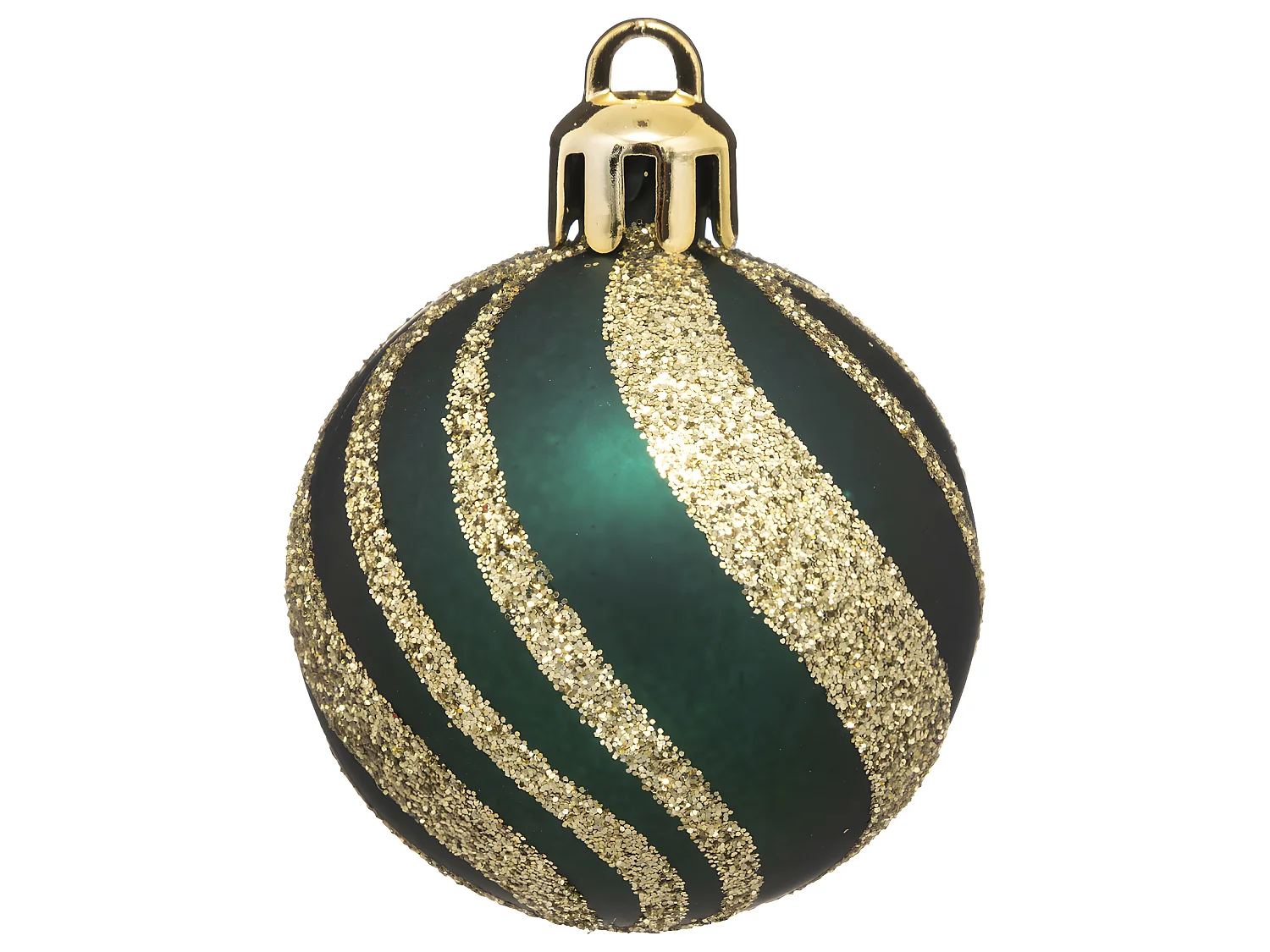 Déco de sapin Lot de 12 Boules de Noël D 4 cm - Vert Rouge et Or