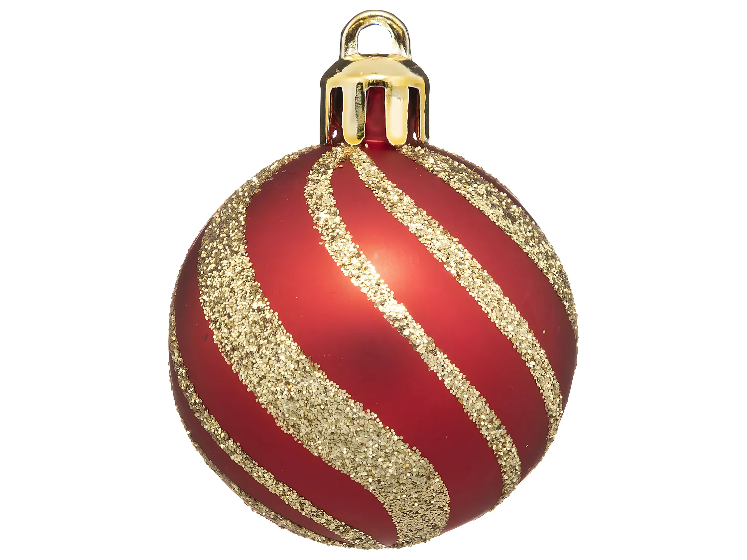 Déco de sapin Lot de 12 Boules de Noël D 4 cm - Vert Rouge et Or