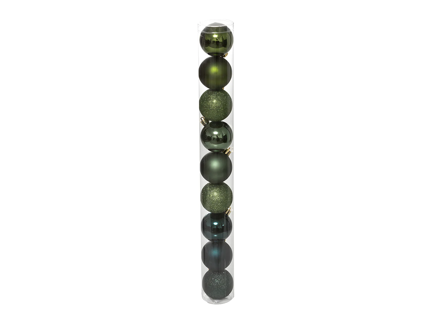 Déco de sapin Lot de 9 Boules de Noël D 6 cm - Vert Olive et Kaki