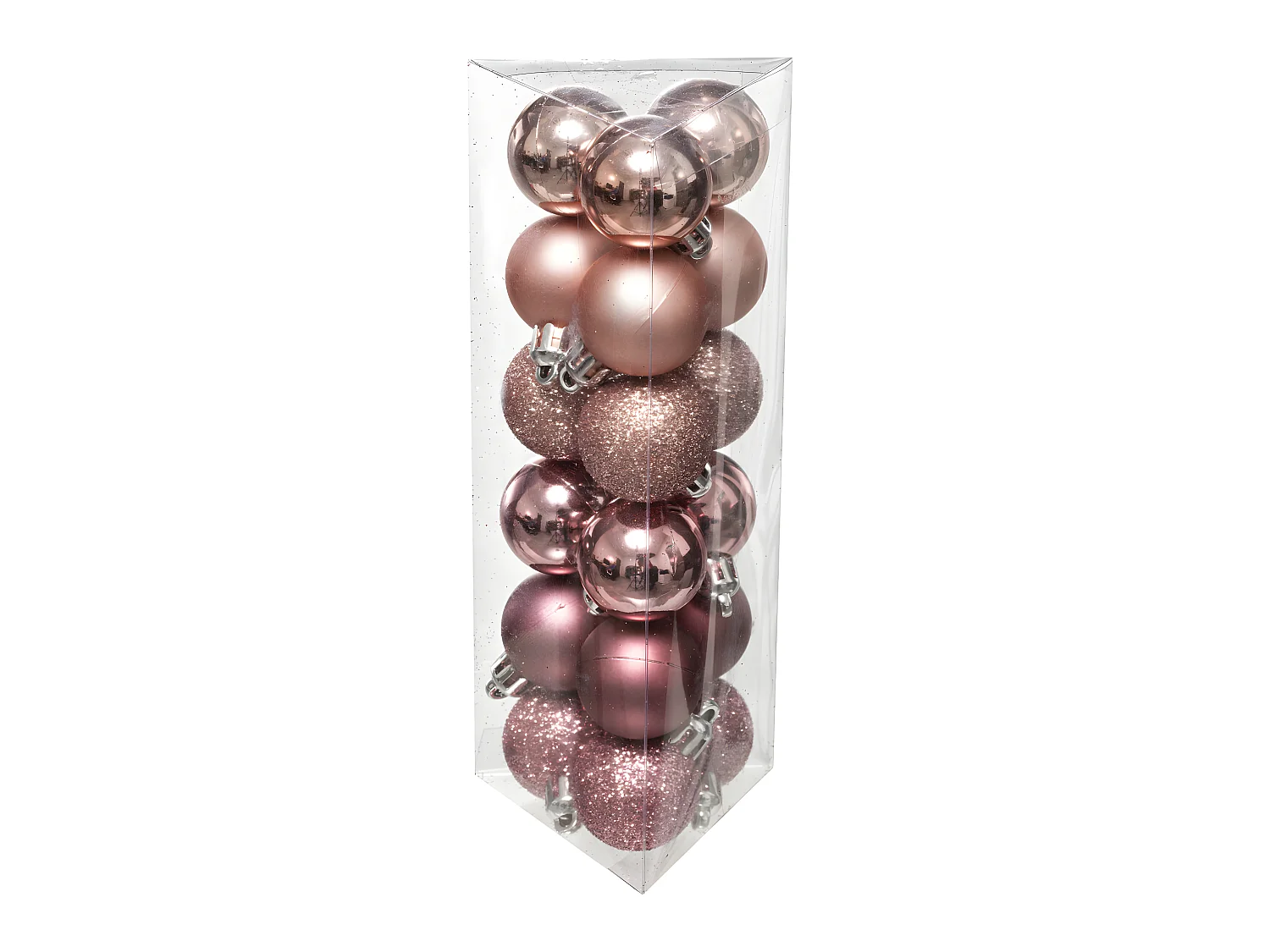 Déco de sapin Lot de 18 Boules de Noël  D 3 cm - Rose