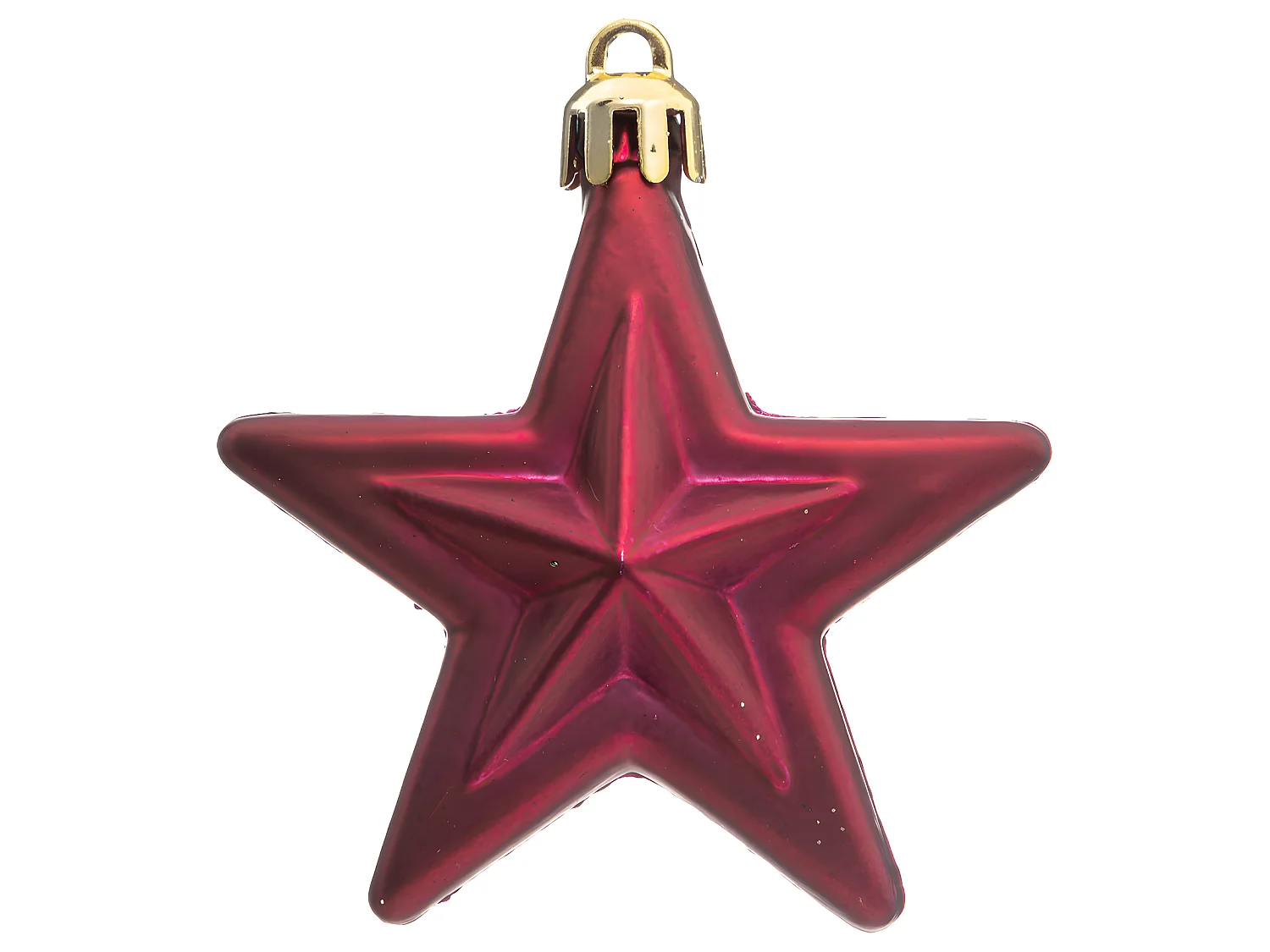 Déco de sapin Lot de 6 Étoiles D 6 cm  - Rose et Or