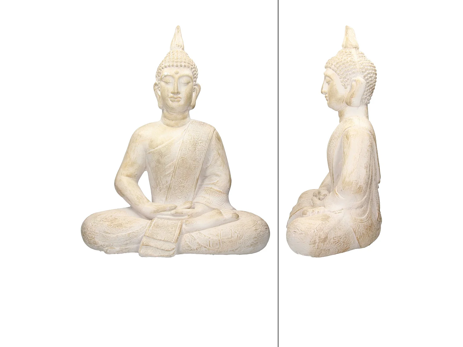 Statue de Bouddha assis 64 cm Feng Shui décoration jardin polyrésine ECD Germany