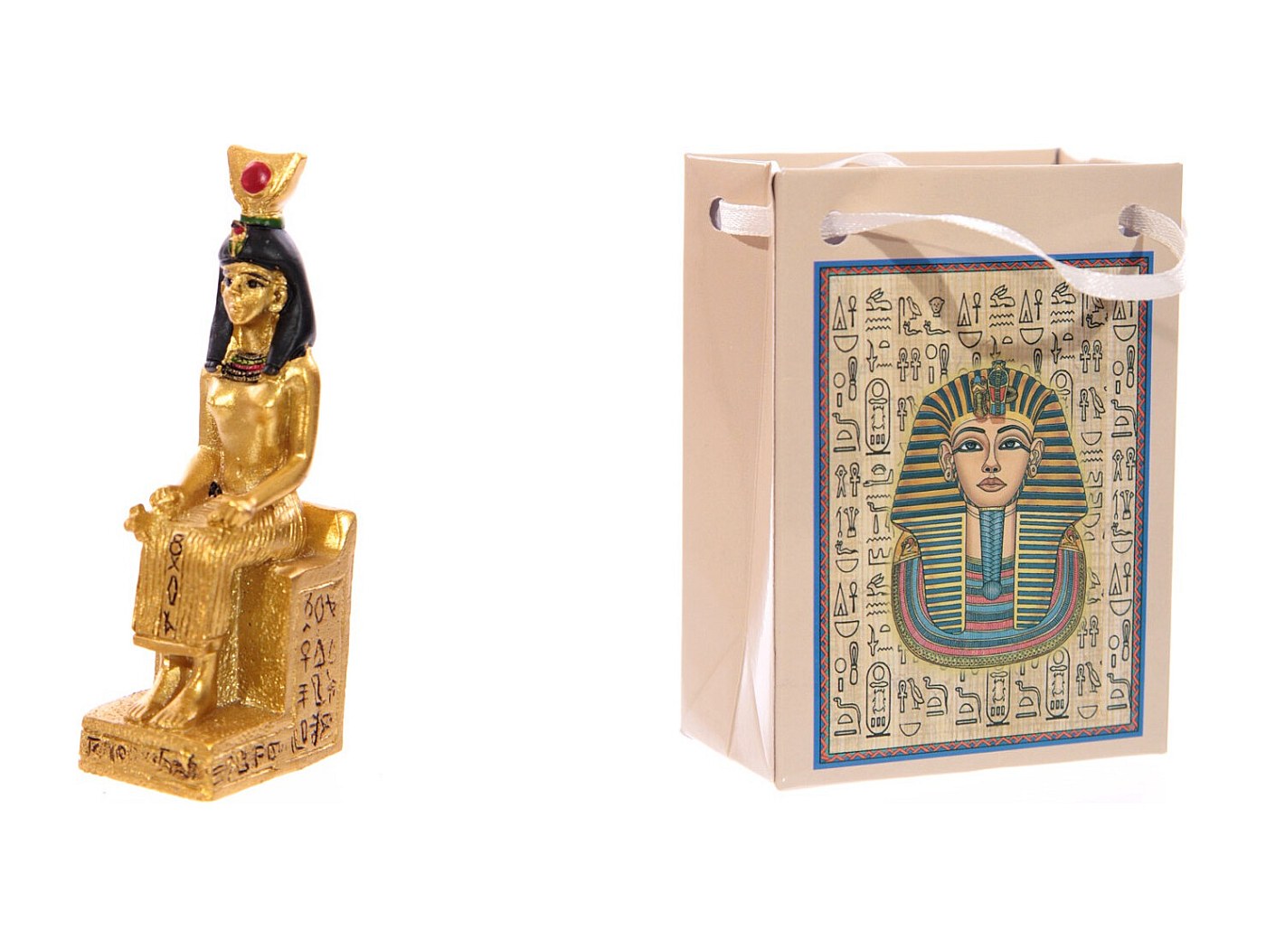 Grande statuette égyptienne de pharaon pour une décoration originale