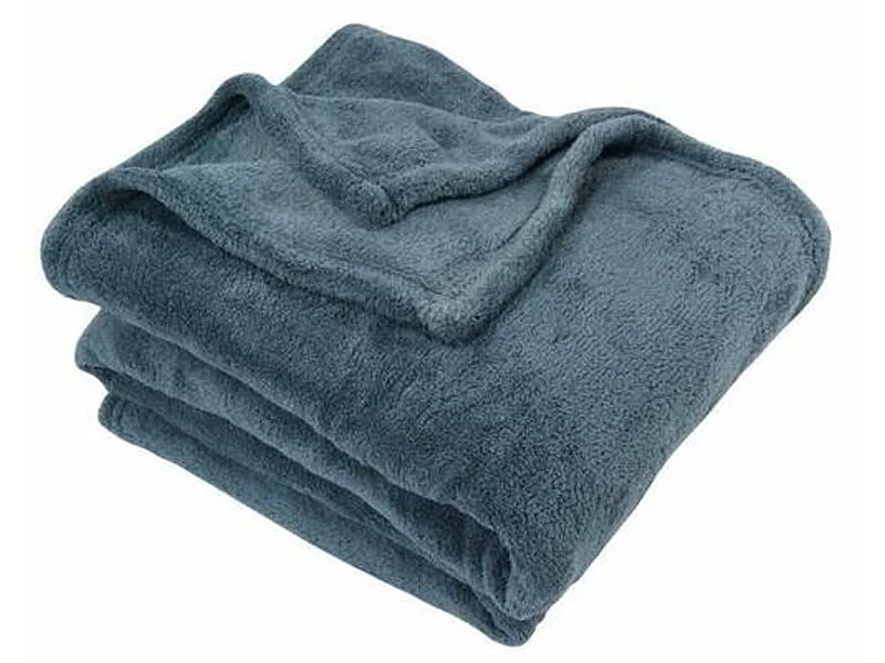 Plaid Microfibre couleur orage 125x150