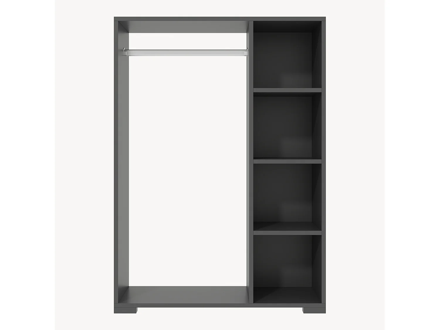 Armoire Nesbyen avec 4 compartiments de stockage 123 x 90 x 30 cm anthracite [en.casa]