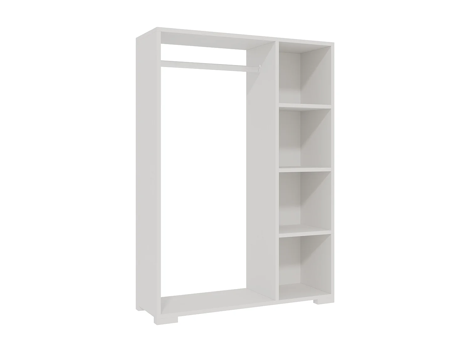 Armoire Nesbyen avec 4 compartiments de stockage 123 x 90 x 30 cm blanc [en.casa]