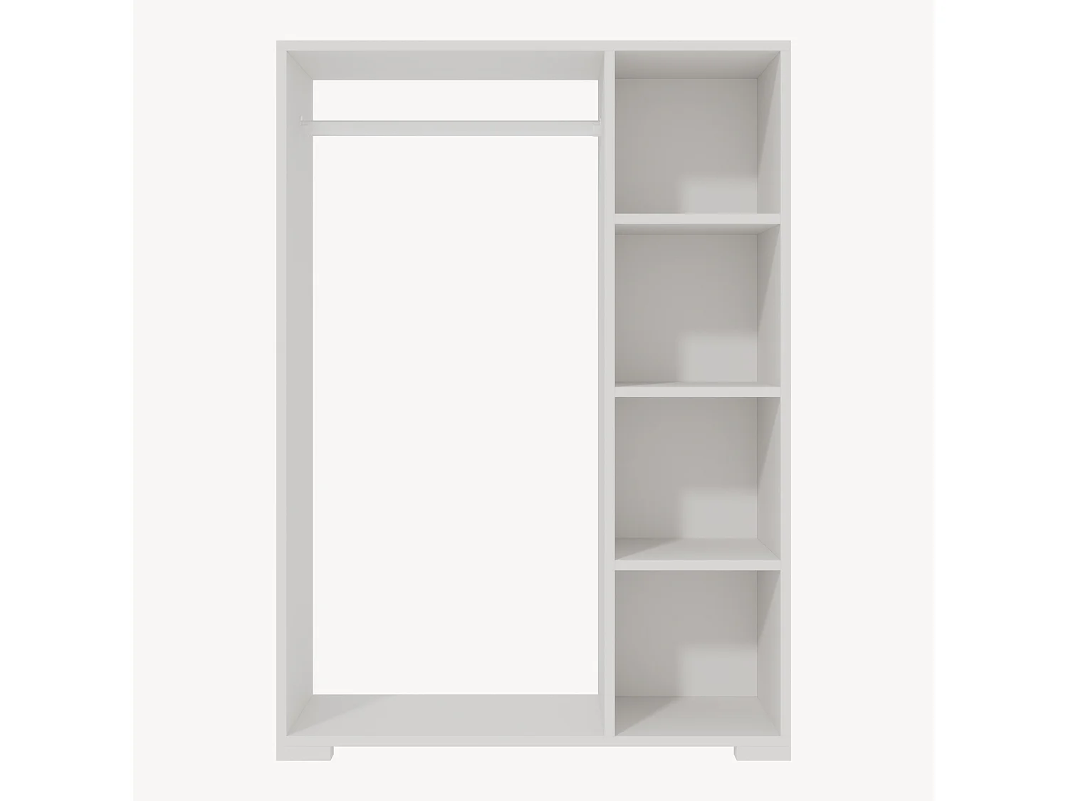 Armoire Nesbyen avec 4 compartiments de stockage 123 x 90 x 30 cm blanc [en.casa]