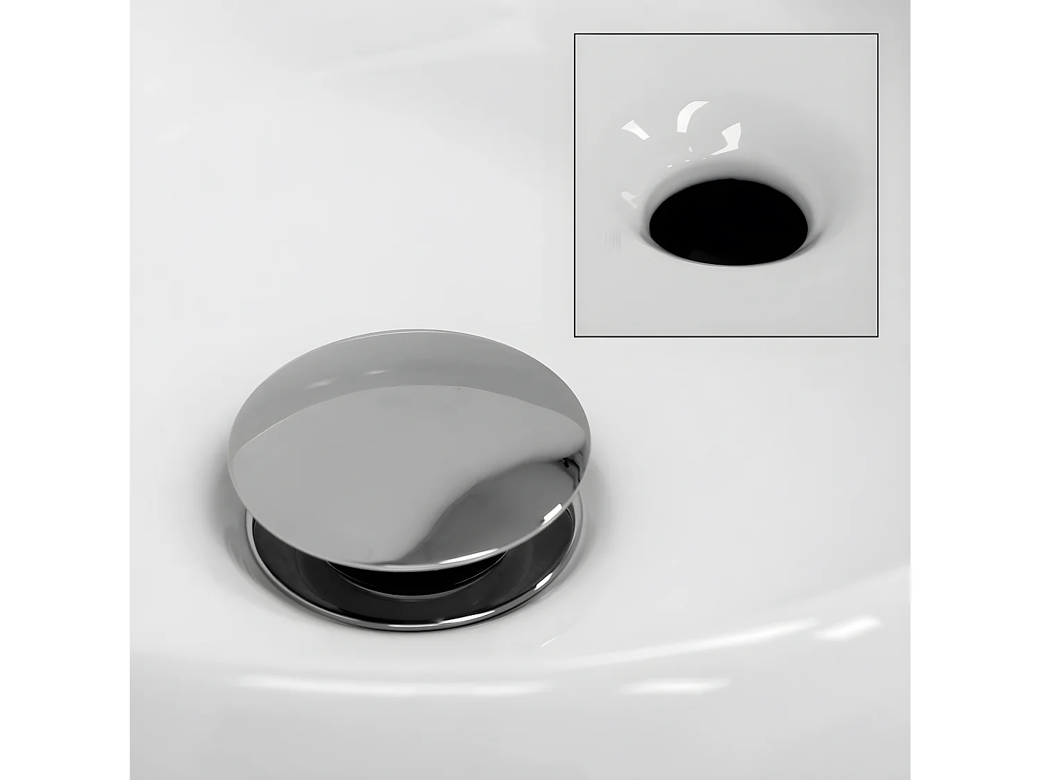 Lavabo en céramique blanc vasque èvier à poser design rond moderne Ø 400 mm