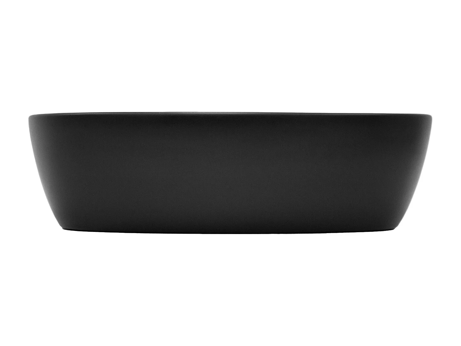 Lavabo negro encimera cerámica juego de desagüe sin rebosadero 505x385x140 mm
