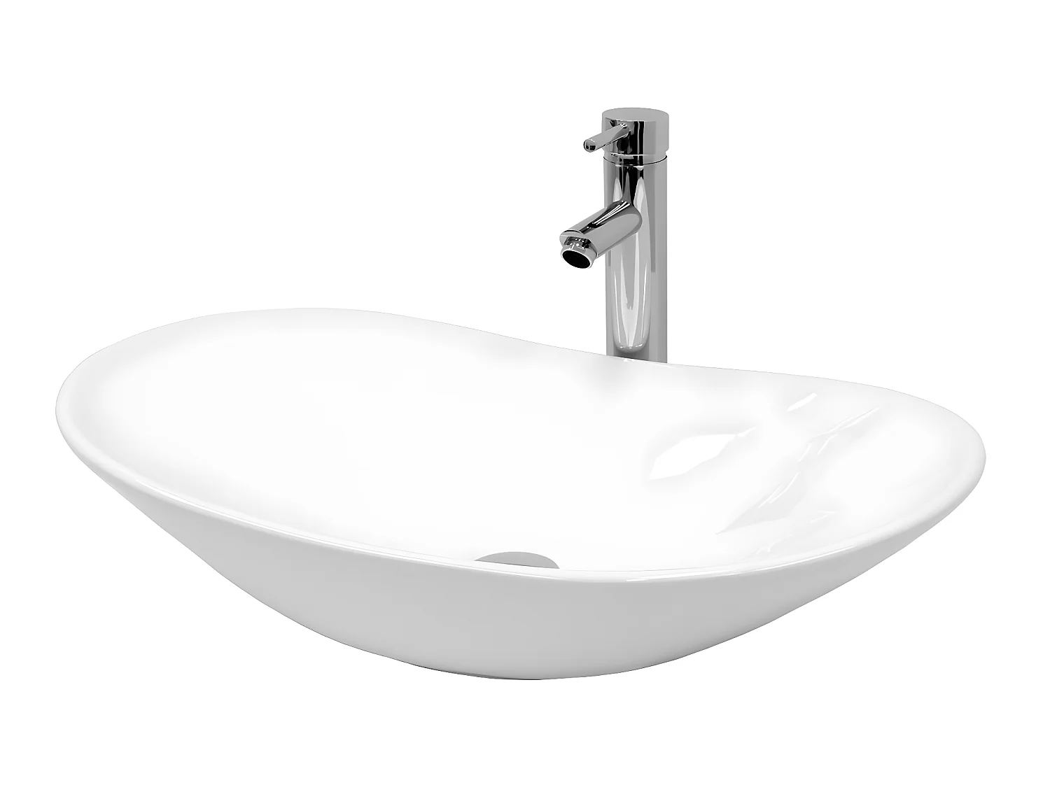 Lavabo de cerámica moderno ovalado para cuarto de baño ECD Germany