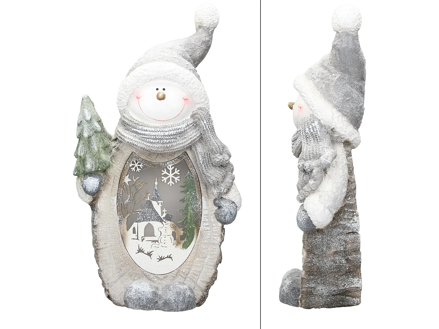 Bonhomme de neige déco LED figurine de décoration pour Noël ECD Germany