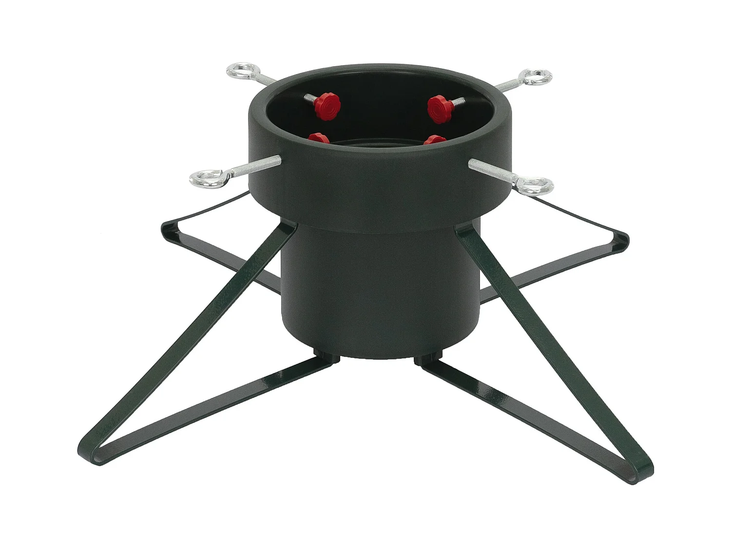 Pieds de sapin de Noël en métal vert foncé 42 cm support réglable d'arbre 2,5 m