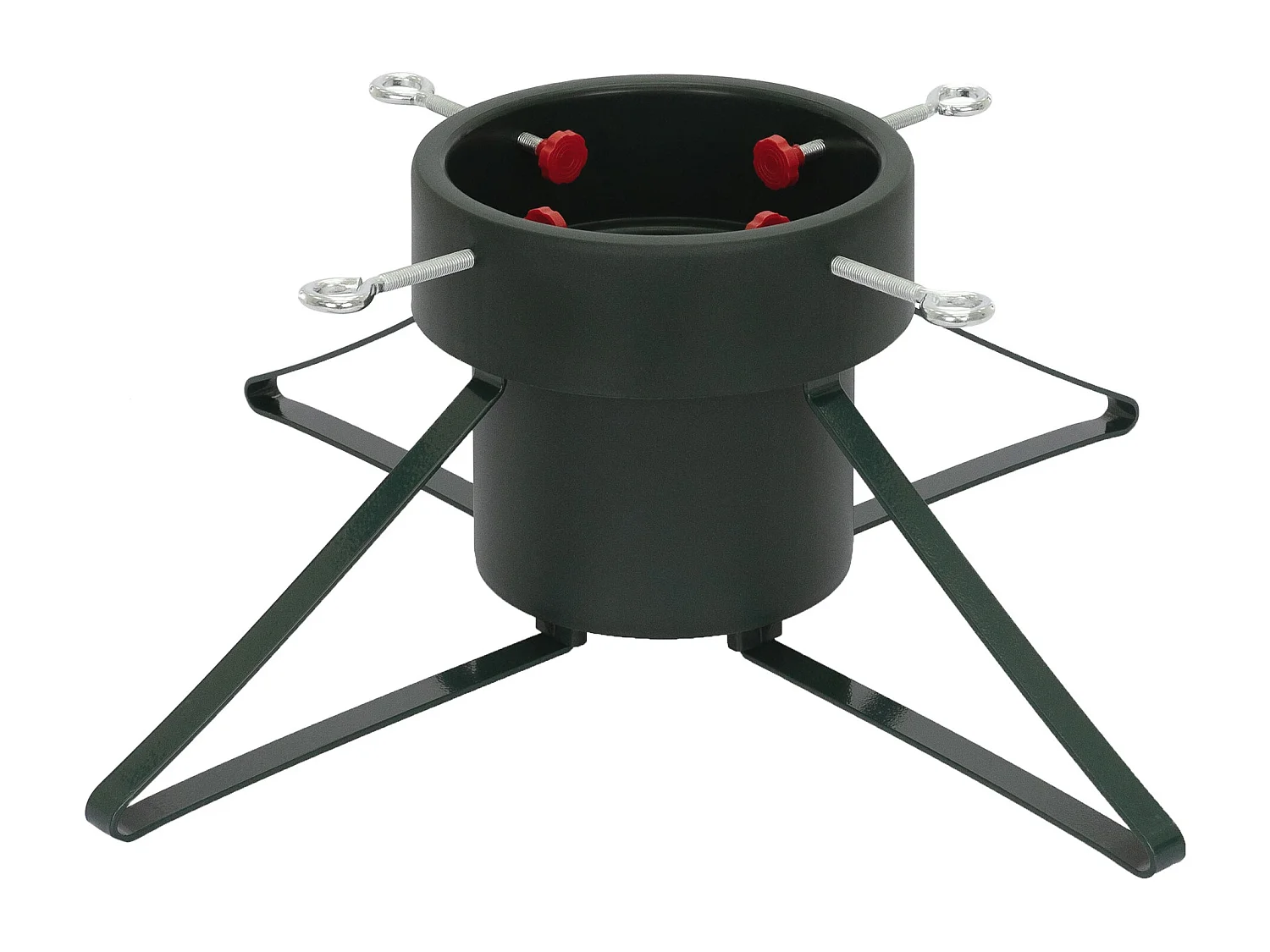 Pieds de sapin de Noël en métal vert foncé 42 cm support réglable d'arbre 2,5 m