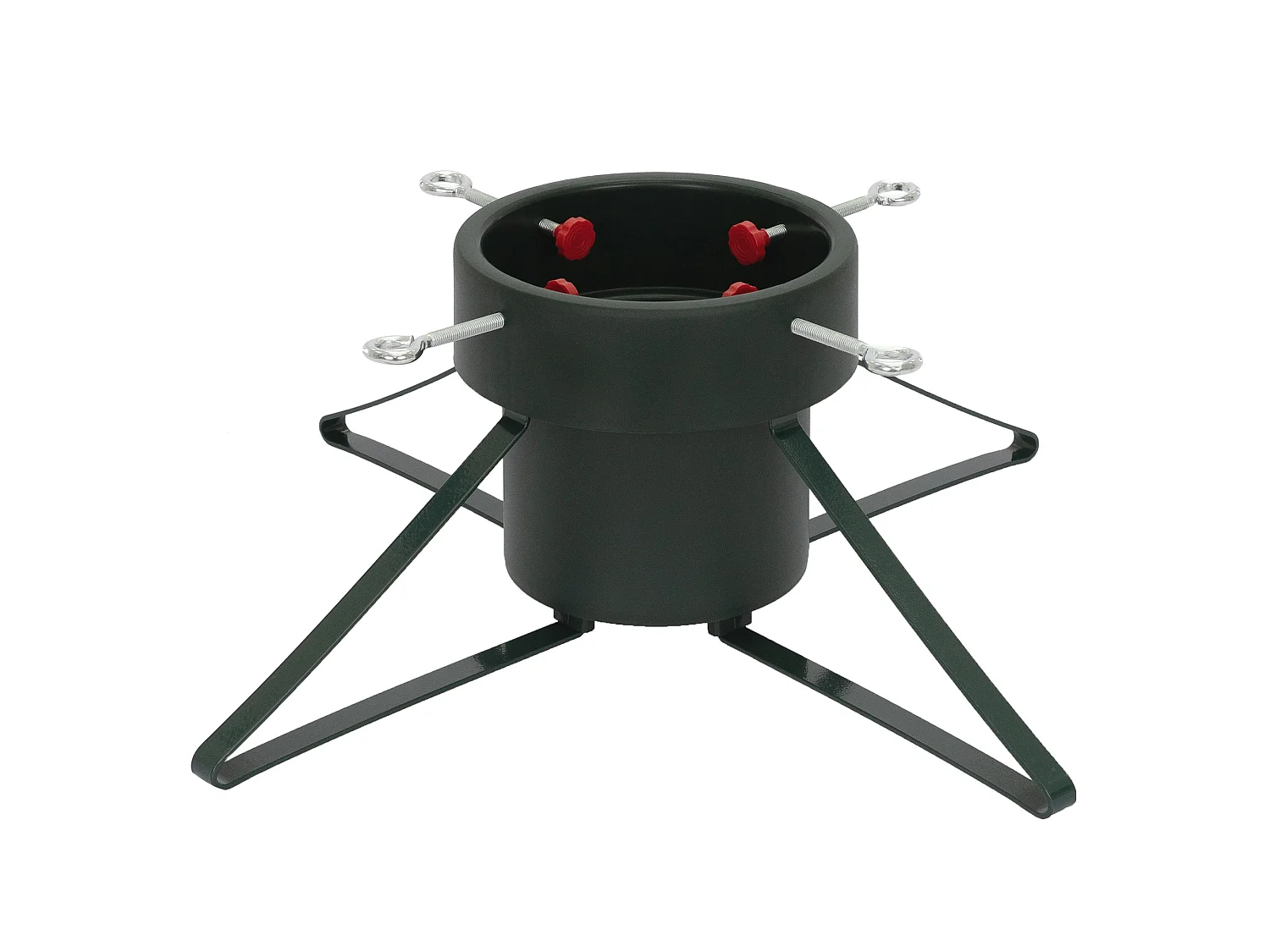 Suporte de metal para árvores de Natal de até 2 m base de 42 cm verde escuro