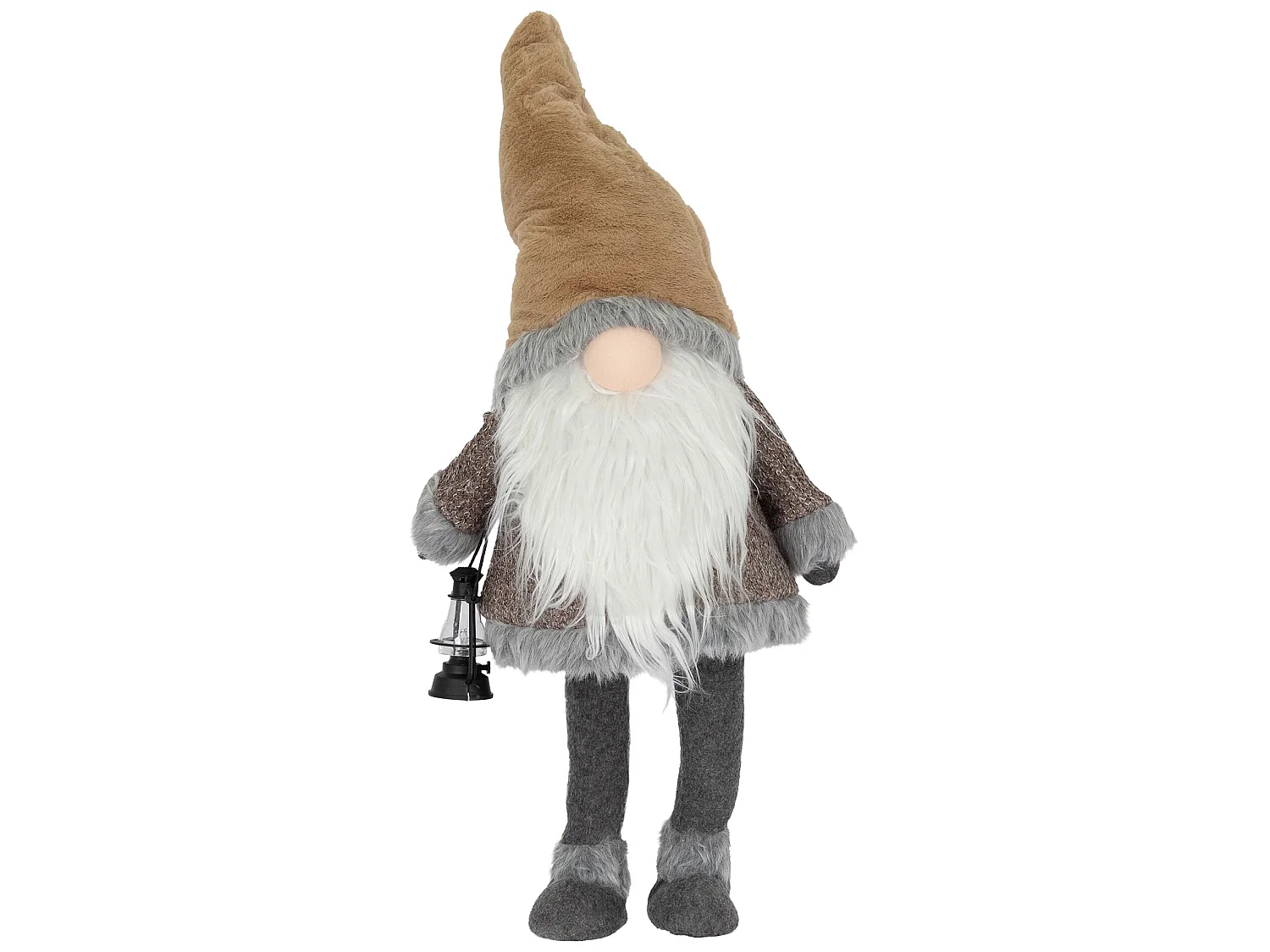 Gnome de Noël ornement poupée lanterne LED à piles 80 cm ECD Germany