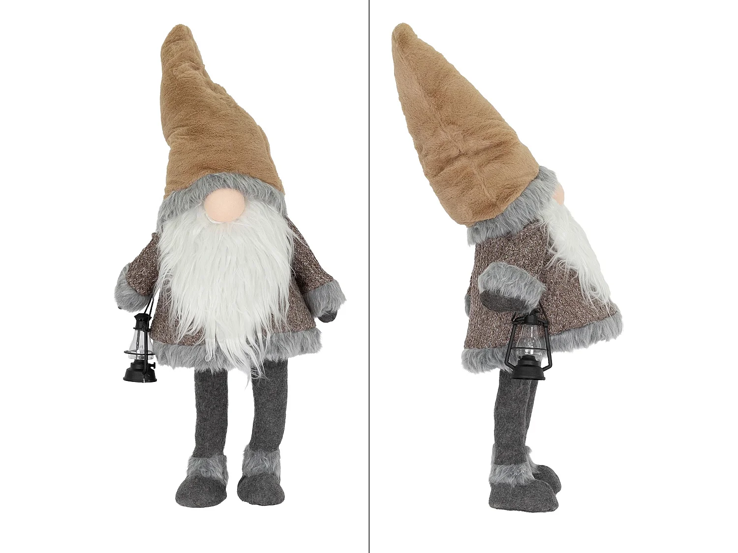 Gnome de Noël ornement poupée lanterne LED à piles 80 cm ECD Germany