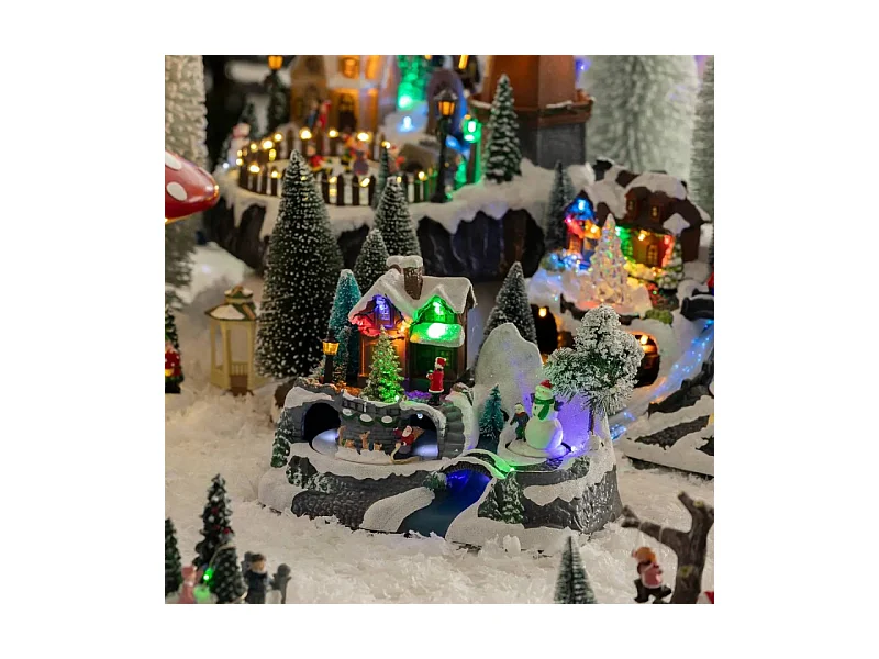 Village de Noël Maison "Square" 23cm Multicolore