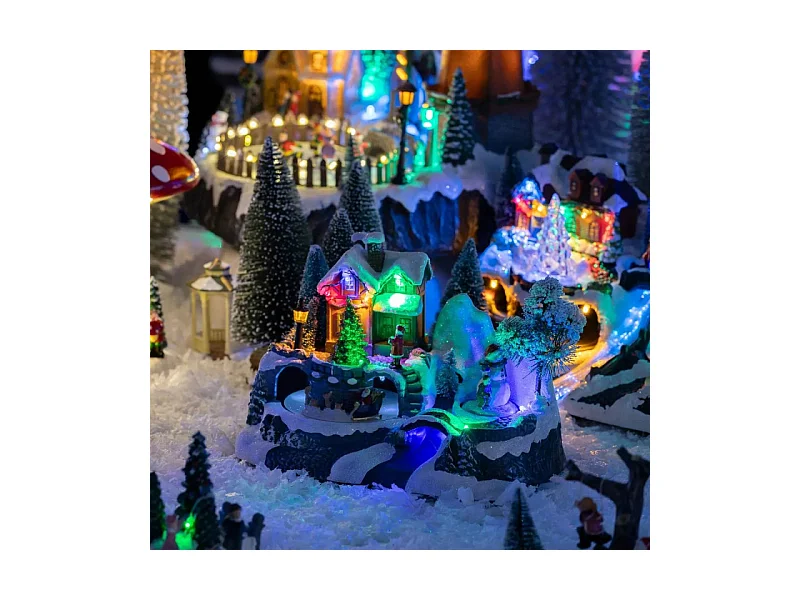 Village de Noël Maison "Square" 23cm Multicolore