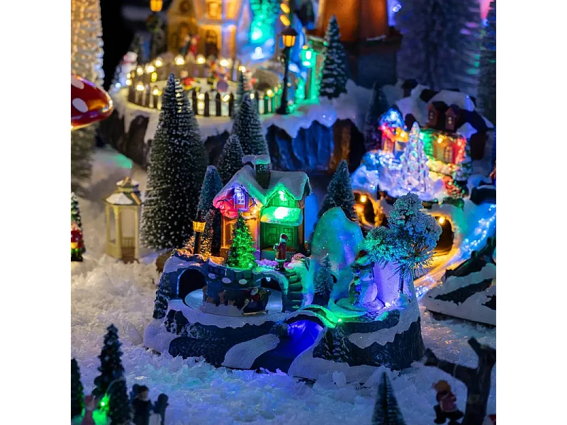 Village de Noël Maison "Square" 23cm Multicolore