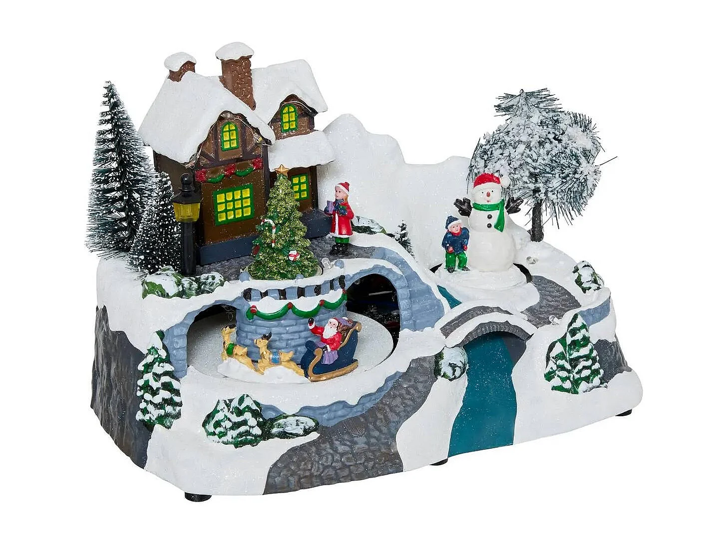Village de Noël Maison "Square" 23cm Multicolore