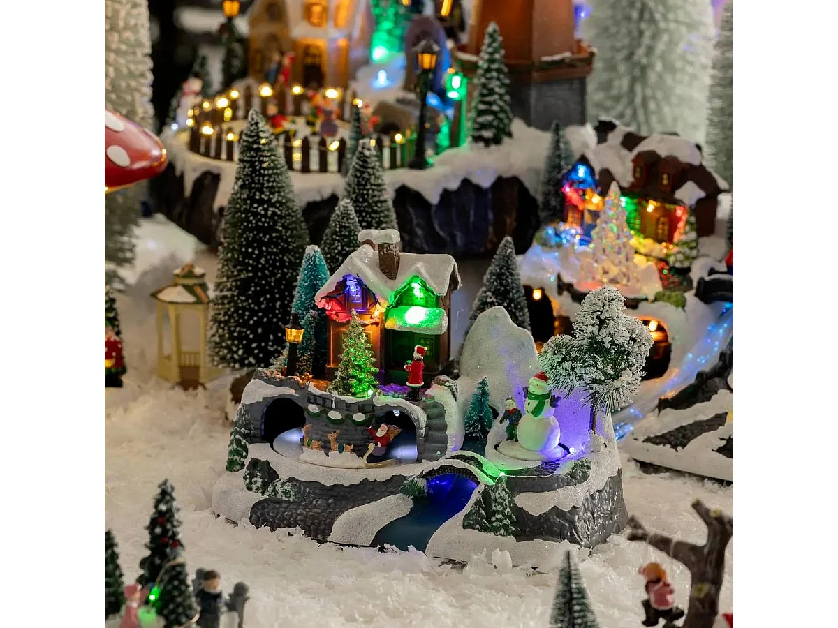 Village de Noël Maison "Square" 23cm Multicolore