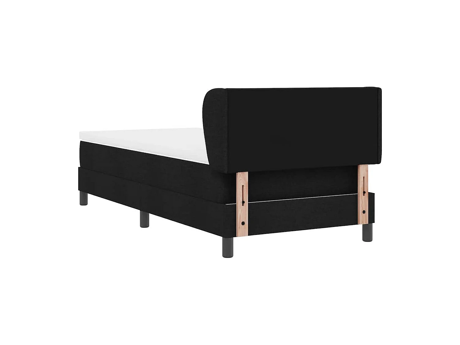 Cama box spring com colchão Preto 90 x 190 cm tecido