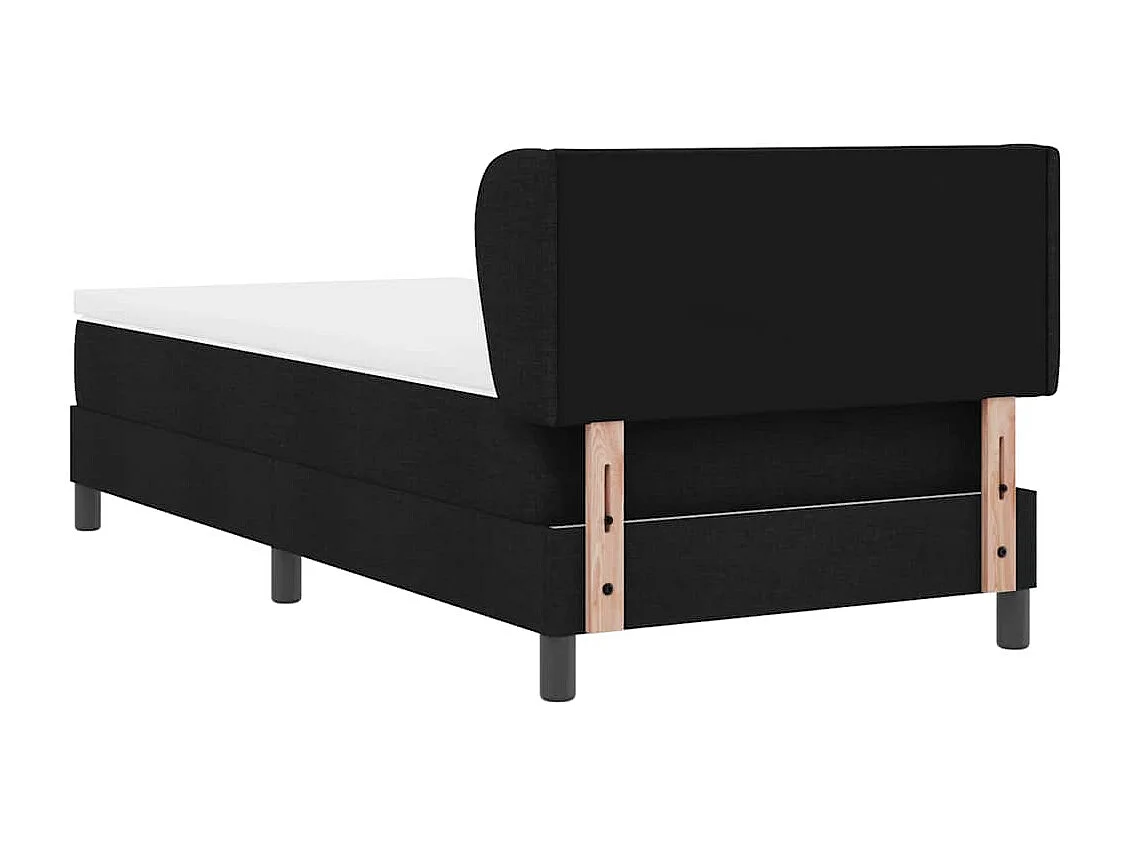 Cama box spring com colchão Preto 90 x 190 cm tecido