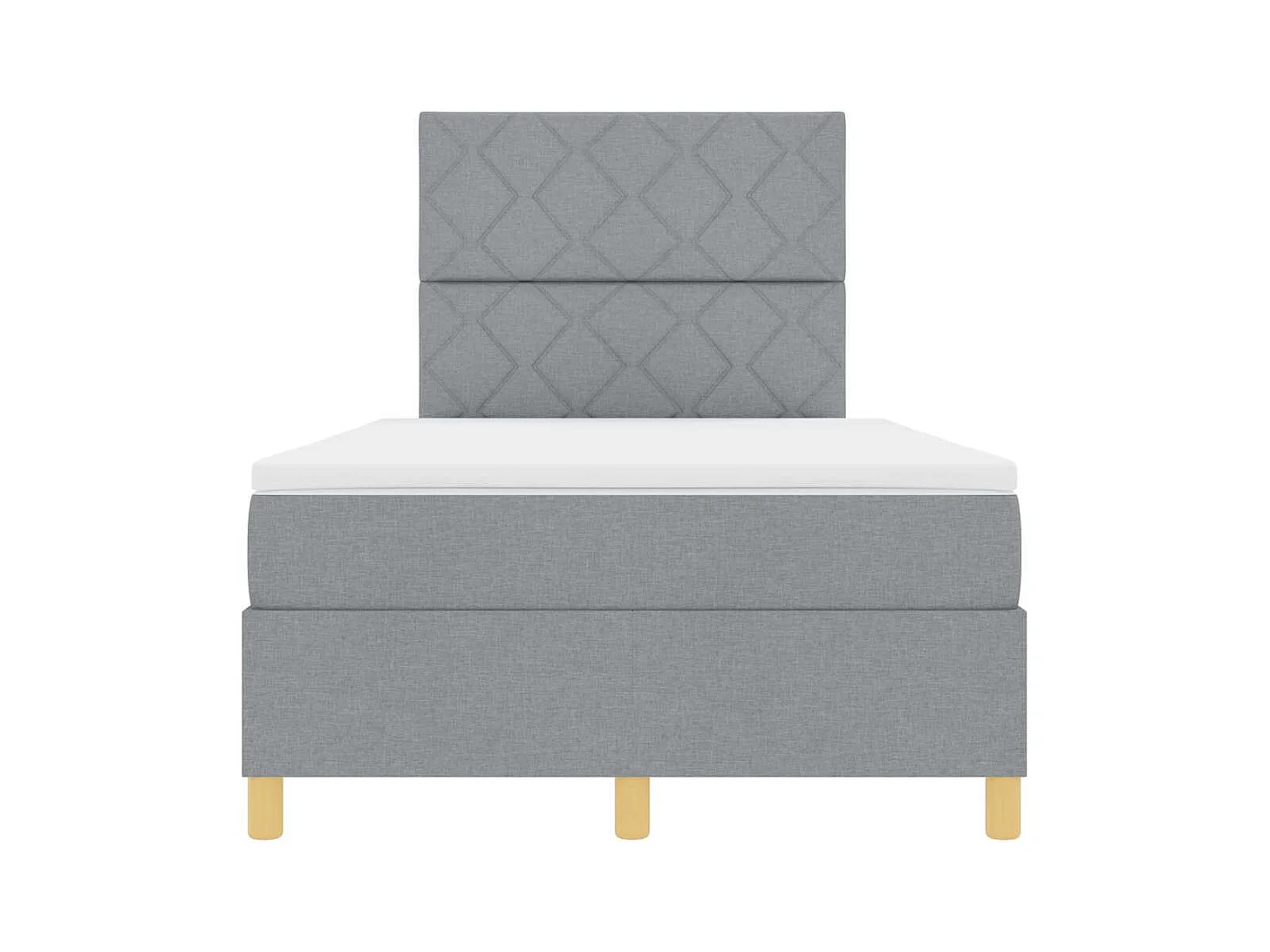 Cadre de lit avec tête de lit Gris clair 120 x 200 cm tissu