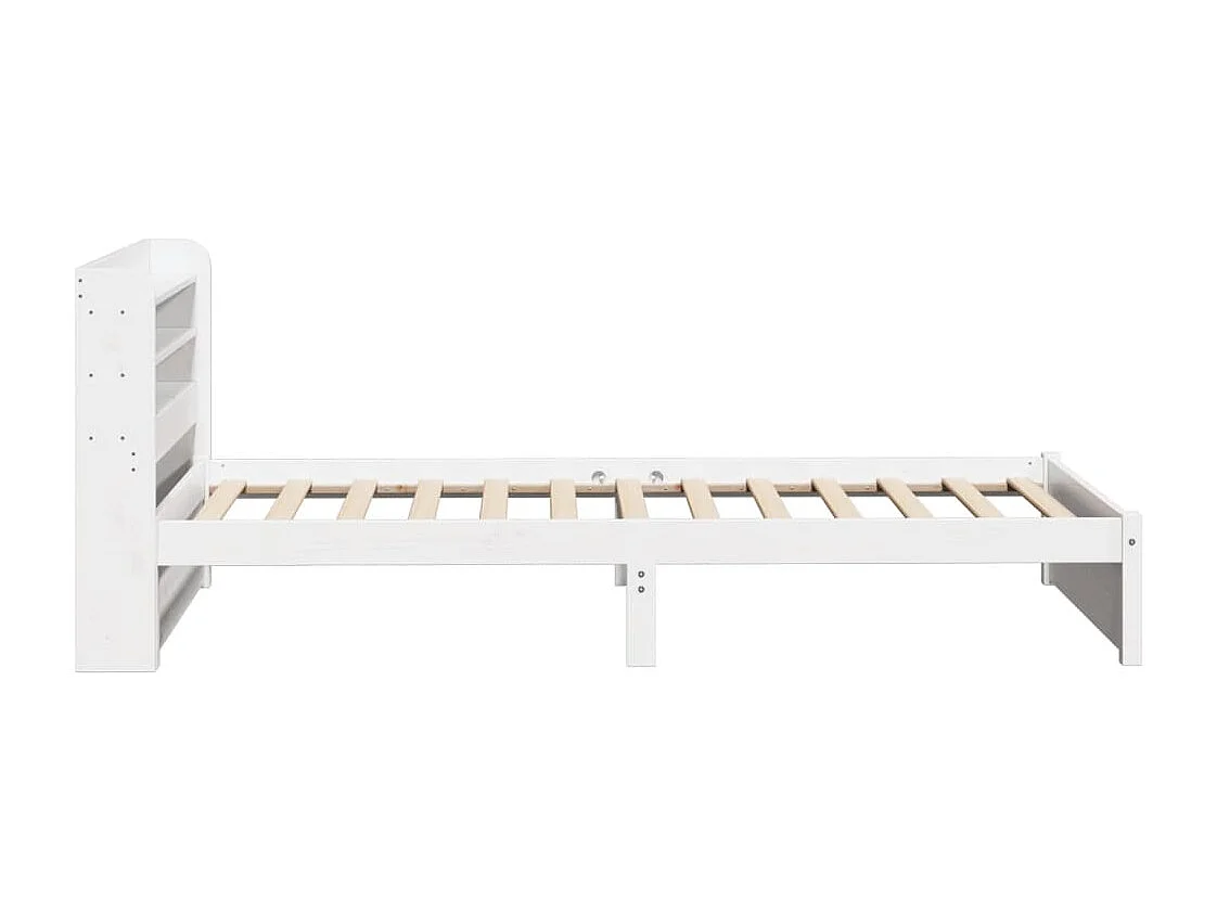 Bedframe met hoofdeinde zonder matras 90x200 cm wit