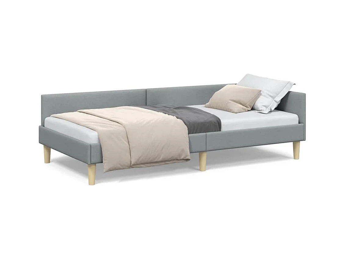 Cadre de lit d'angle Autre Gris clair 80 x 200 cm