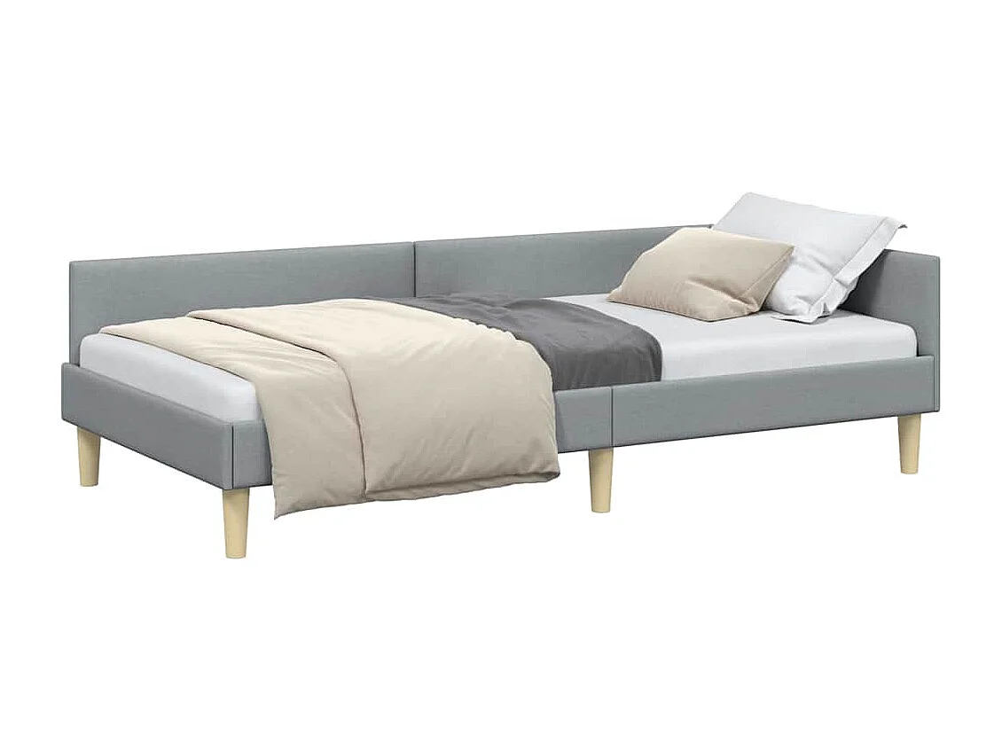 Cadre de lit d'angle Autre Gris clair 80 x 200 cm