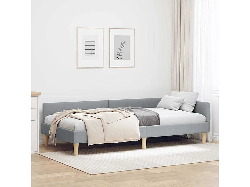 Cadre de lit d'angle Autre Gris clair 80 x 200 cm