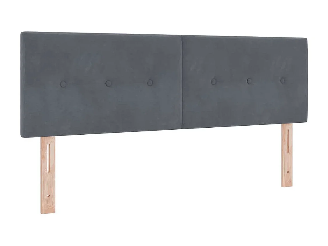 Cama con Somier y Colchón Gris Oscuro 80x200 cm Terciopelo