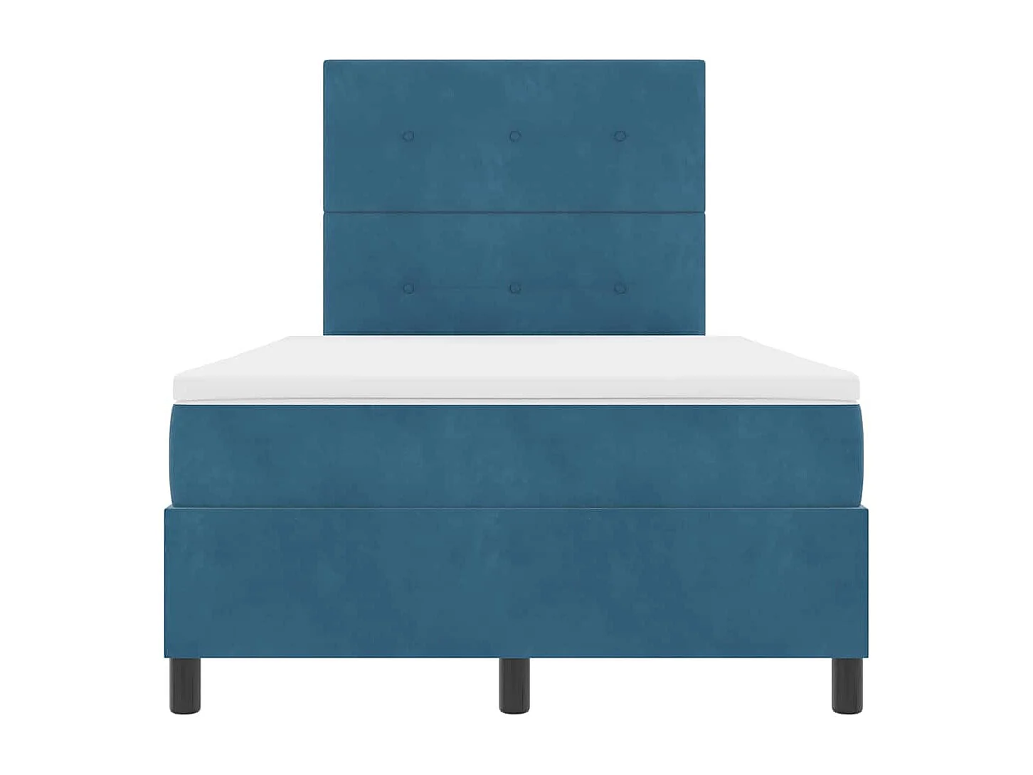 Cama tipo Box Spring Azul oscuro 120 x 200 cm Terciopelo