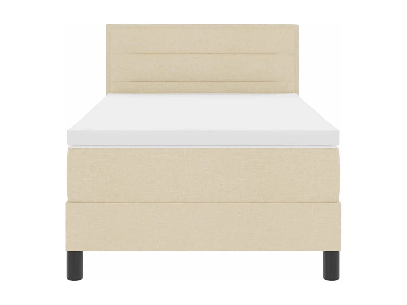 Boxspringbed met matras met matras Crème 100 x 200 cm Stof