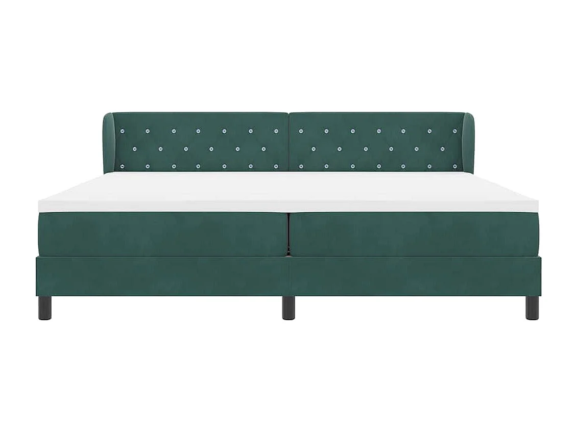 Boxspringbed met Matras Donkergrijs 80x200 cm Fluweel