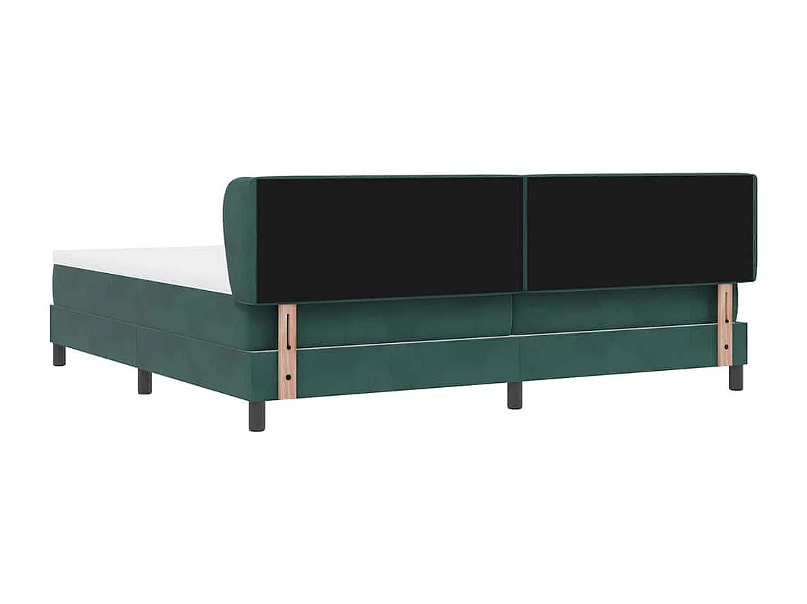 Cadre de lit avec matelas gris foncé 80x200 cm en velours