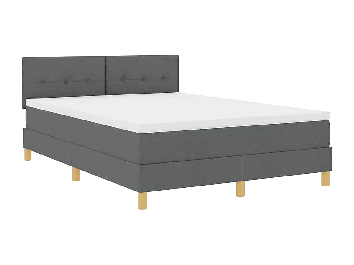 Boxspringbed met matras Donkergrijs 160 x 200 cm Stof