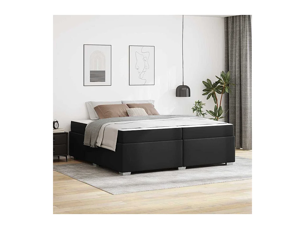 Cadre de lit Noir 200 x 200 cm Faux cuir