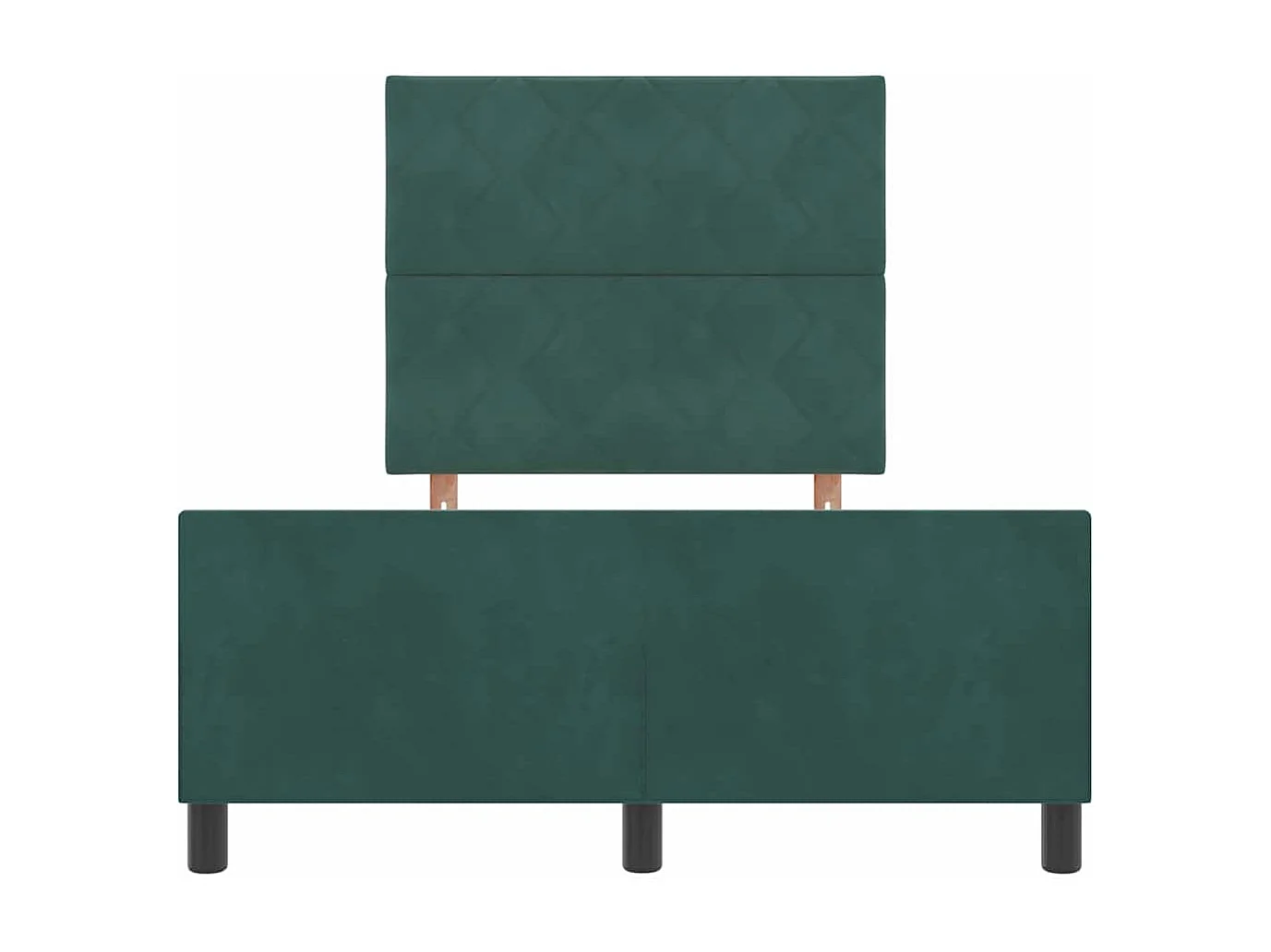 Estructura de cama Verde oscuro 120 x 190 cm Terciopelo