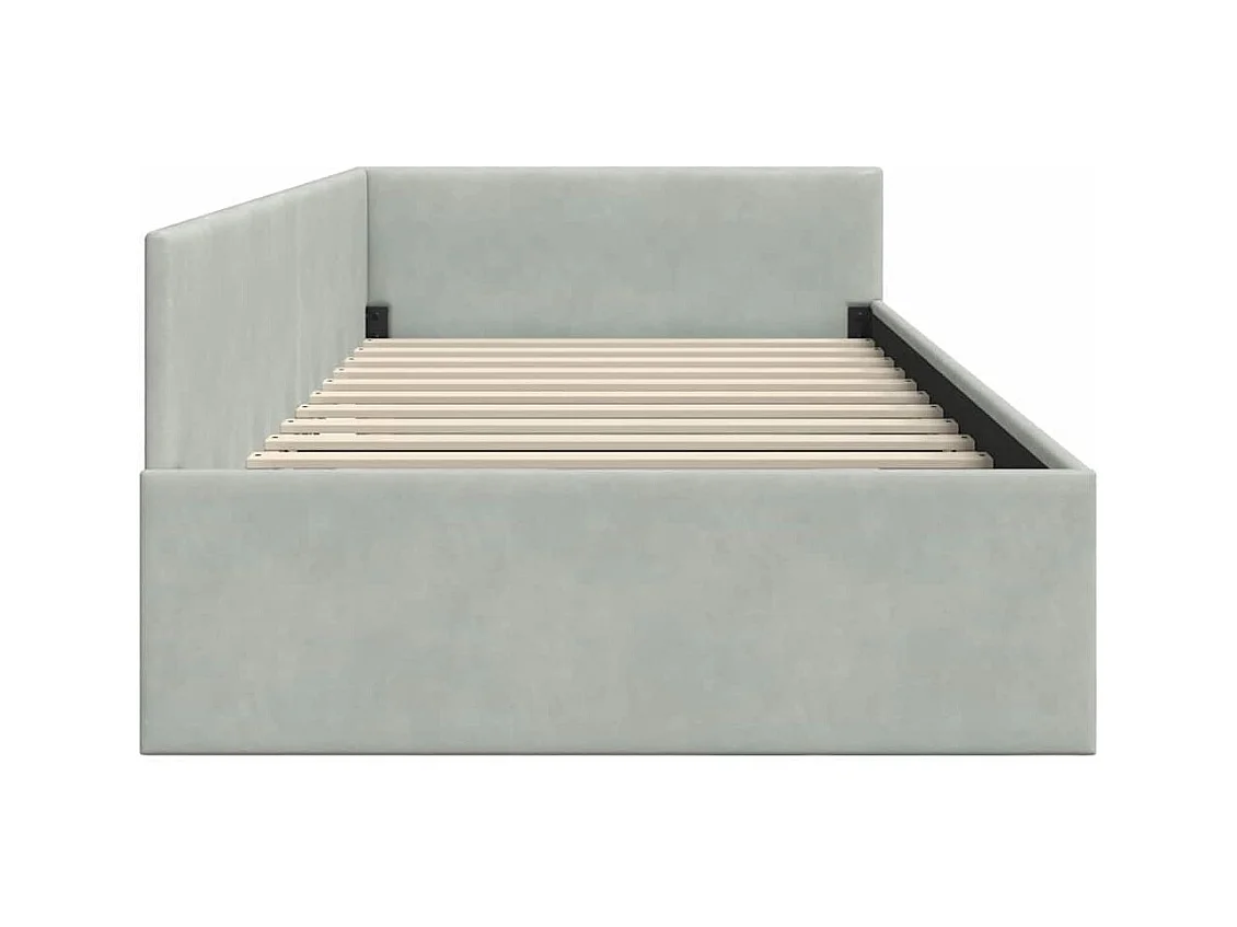 Anders met hoofdeinde Lichtgrijs 90 x 200 cm