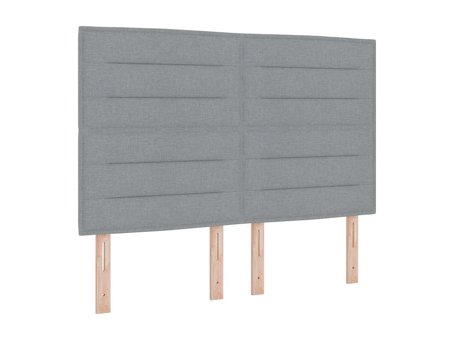 Estructura de cama con cabecera Gris claro 160 x 200 cm tela