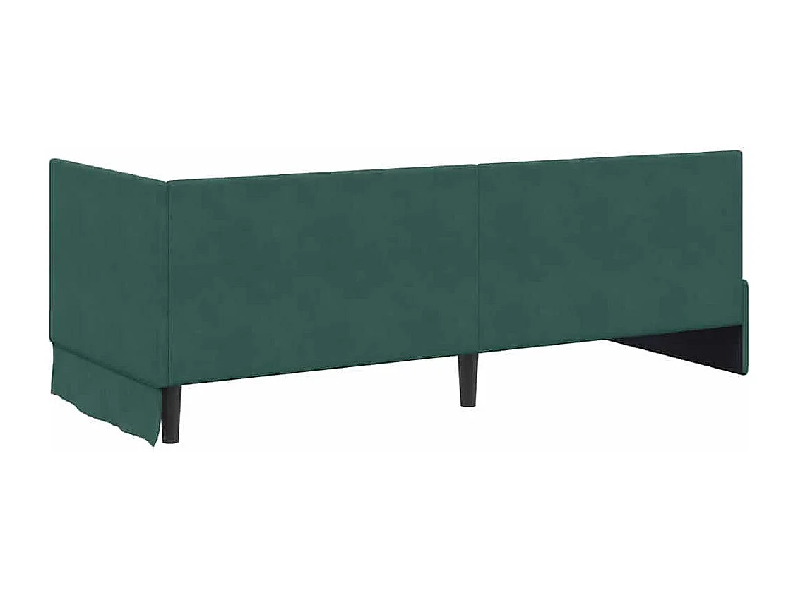 Estructura de cama en esquina Verde oscuro 80 x 200 cm