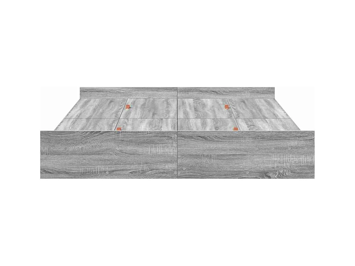 Cadre de lit avec rangement Sonoma gris 135 x 190 cm