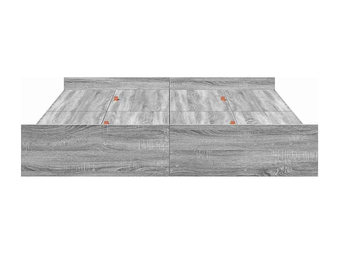 Cadre de lit avec rangement Sonoma gris 135 x 190 cm