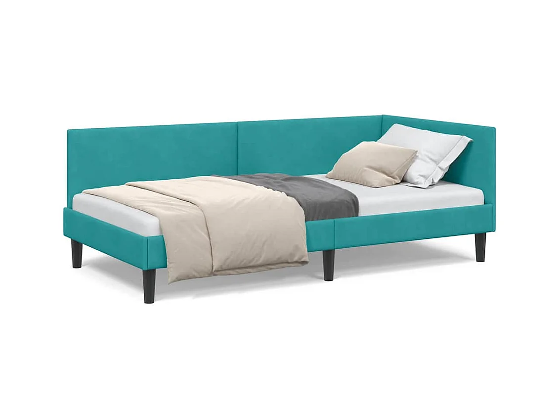 Cadre de lit d'angle Autre Turquoise 90 x 200 cm